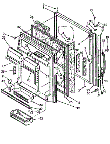 Refrigerator Door parts for Kenmore Refrigerator 106.9631650 (1069631650, 106 9631650) from AppliancePartsPros.com