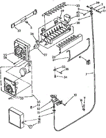 Icemaker parts for Kenmore Refrigerator 106.9631650 (1069631650, 106 9631650) from AppliancePartsPros.com