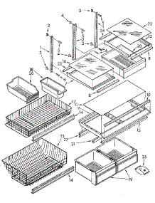 Shelf parts for Kenmore Refrigerator 106.9702681 (1069702681, 106 9702681) from AppliancePartsPros.com