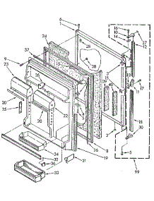 Refrigerator Door parts for Kenmore Refrigerator 106.9702681 (1069702681, 106 9702681) from AppliancePartsPros.com