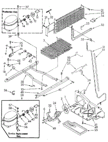 Unit parts for Kenmore Refrigerator 106.9705660 (1069705660, 106 9705660) from AppliancePartsPros.com