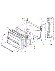 Freezer Door parts for Kenmore Refrigerator 106.9708383 (1069708383, 106 9708383) from AppliancePartsPros.com