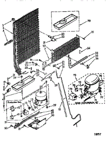 Unit parts for Kenmore Refrigerator 106.9708383 (1069708383, 106 9708383) from AppliancePartsPros.com
