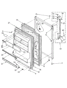 Refrigerator Door parts for Kenmore Refrigerator 106.9708383 (1069708383, 106 9708383) from AppliancePartsPros.com