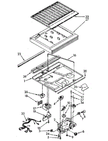 Compartment Separator parts for Kenmore Refrigerator 106.9708714 (1069708714, 106 9708714) from AppliancePartsPros.com