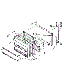 Freezer Door parts for Kenmore Refrigerator 106.9708714 (1069708714, 106 9708714) from AppliancePartsPros.com