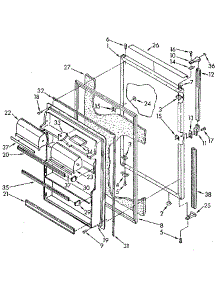 Refrigerator Door parts for Kenmore Refrigerator 106.9708714 (1069708714, 106 9708714) from AppliancePartsPros.com