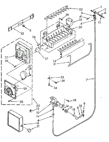Icemaker parts for Kenmore Refrigerator 106.9708714 (1069708714, 106 9708714) from AppliancePartsPros.com