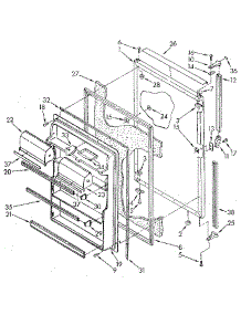 Refrigerator Door parts for Kenmore Refrigerator 106.9708772 (1069708772, 106 9708772) from AppliancePartsPros.com