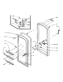 Refrigerator Door Parts parts for Kenmore Refrigerator 106.L8AL5-F (106L8AL5-F, 106 L8AL5-F) from AppliancePartsPros.com