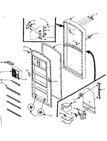 Refrigerator Door Parts parts for Kenmore Refrigerator 106.M10BL-F (106M10BL-F, 106 M10BL-F) from AppliancePartsPros.com