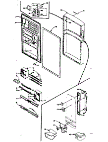Refrigerator Door Parts parts for Kenmore Refrigerator 106.M12CS-F (106M12CS-F, 106 M12CS-F) from AppliancePartsPros.com