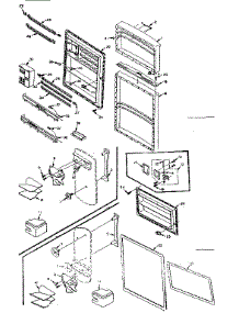 Refrigerator Door parts for Kenmore Refrigerator 106.M12DS1-F (106M12DS1-F, 106 M12DS1-F) from AppliancePartsPros.com