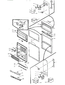 Door Parts parts for Kenmore Refrigerator 106.M12H-F (106M12H-F, 106 M12H-F) from AppliancePartsPros.com