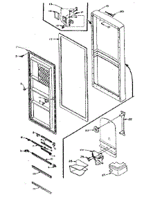 Door Parts parts for Kenmore Refrigerator 106.M12S-F (106M12S-F, 106 M12S-F) from AppliancePartsPros.com