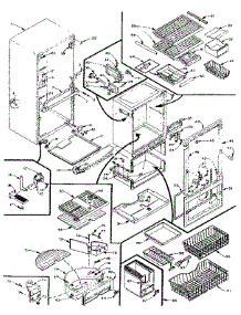 Refrigerator Cabinet Parts parts for Kenmore Refrigerator 106.M13E-F (106M13E-F, 106 M13E-F) from AppliancePartsPros.com