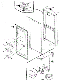 Refrigerator Door Parts parts for Kenmore Refrigerator 106.M8AL-F (106M8AL-F, 106 M8AL-F) from AppliancePartsPros.com