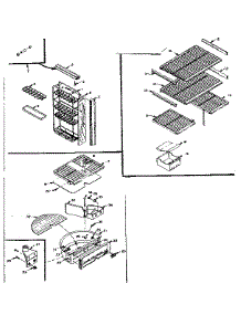 Refrigerator Interior Liner Accessories parts for Kenmore Refrigerator 106.MR11E-H (106MR11E-H, 106 MR11E-H) from AppliancePartsPros.com