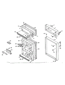 Door Parts parts for Kenmore Refrigerator 106.N14ES (106N14ES, 106 N14ES) from AppliancePartsPros.com