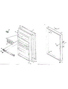 Door Parts parts for Kenmore Refrigerator 106.S10AL (106S10AL, 106 S10AL) from AppliancePartsPros.com