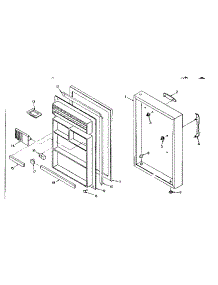 Door Parts parts for Kenmore Refrigerator 106.T11AL1 (106T11AL1, 106 T11AL1) from AppliancePartsPros.com