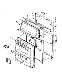 Door Parts parts for Kenmore Refrigerator 106.T12D1 (106T12D1, 106 T12D1) from AppliancePartsPros.com