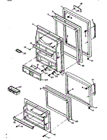 Door Parts parts for Kenmore Refrigerator 106.T14G1 (106T14G1, 106 T14G1) from AppliancePartsPros.com