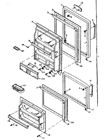 Door Parts parts for Kenmore Refrigerator 106.T14G3 (106T14G3, 106 T14G3) from AppliancePartsPros.com