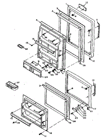 Door Parts parts for Kenmore Refrigerator 106.T14GL (106T14GL, 106 T14GL) from AppliancePartsPros.com