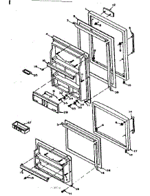 Door Parts parts for Kenmore Refrigerator 106.T14GL2 (106T14GL2, 106 T14GL2) from AppliancePartsPros.com