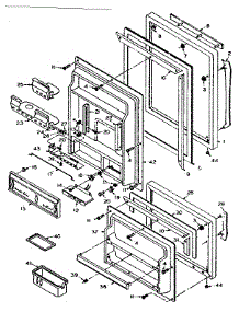 Door Parts parts for Kenmore Refrigerator 106.T15GIM1 (106T15GIM1, 106 T15GIM1) from AppliancePartsPros.com