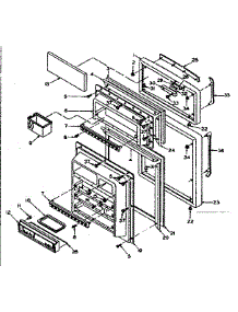 Door Parts parts for Kenmore Refrigerator 106.T16E1 (106T16E1, 106 T16E1) from AppliancePartsPros.com