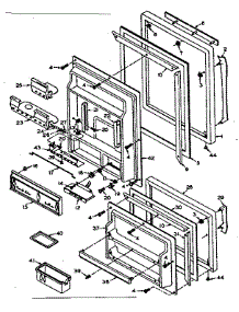 Door Parts parts for Kenmore Refrigerator 106.T16G1 (106T16G1, 106 T16G1) from AppliancePartsPros.com