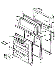 Door Parts parts for Kenmore Refrigerator 106.U14DL (106U14DL, 106 U14DL) from AppliancePartsPros.com
