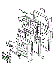 Refrigerator Door Parts parts for Kenmore Refrigerator 106.U14E1 (106U14E1, 106 U14E1) from AppliancePartsPros.com