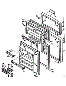 Door Parts parts for Kenmore Refrigerator 106.U14ES2 (106U14ES2, 106 U14ES2) from AppliancePartsPros.com