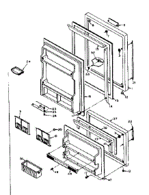 Door Parts parts for Kenmore Refrigerator 106U14F from AppliancePartsPros.com