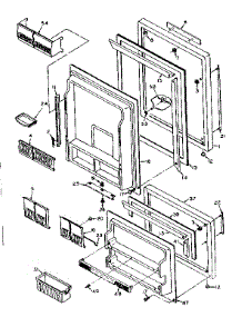 Door Parts parts for Kenmore Refrigerator 106.U14G2 (106U14G2, 106 U14G2) from AppliancePartsPros.com