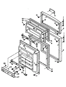 Door Parts parts for Kenmore Refrigerator 106.U16ESL (106U16ESL, 106 U16ESL) from AppliancePartsPros.com