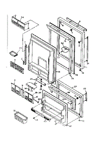 Refrigerator Door Parts parts for Kenmore Refrigerator 106.U16GL1 (106U16GL1, 106 U16GL1) from AppliancePartsPros.com