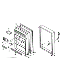 Door Parts parts for Kenmore Refrigerator 106.W11A1 (106W11A1, 106 W11A1) from AppliancePartsPros.com