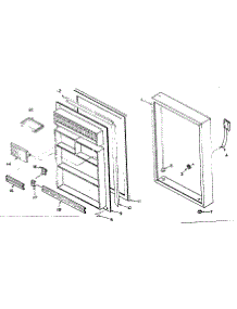 Door Parts parts for Kenmore Refrigerator 106.W11AL (106W11AL, 106 W11AL) from AppliancePartsPros.com