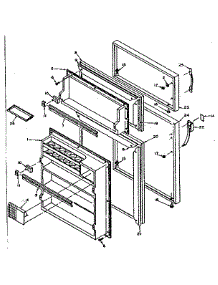 Door Parts parts for Kenmore Refrigerator 106.W14BL1 (106W14BL1, 106 W14BL1) from AppliancePartsPros.com