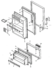 Door Parts parts for Kenmore Refrigerator 106W14C from AppliancePartsPros.com