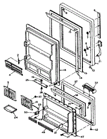 Door Parts parts for Kenmore Refrigerator 106W14F from AppliancePartsPros.com
