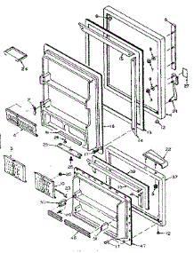 Door Parts parts for Kenmore Refrigerator 106.W14FIML (106W14FIML, 106 W14FIML) from AppliancePartsPros.com