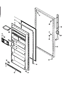 Door Parts parts for Kenmore Refrigerator 106.W15M5 (106W15M5, 106 W15M5) from AppliancePartsPros.com