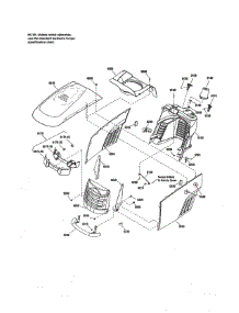 Hood / Grille / Dash parts for Craftsman Front-Engine Lawn Tractor 107250040 from AppliancePartsPros.com