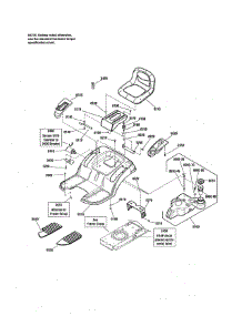 Seat Deck & Fuel Tank-Evap Compliant parts for Craftsman Front-Engine Lawn Tractor 107250040 from AppliancePartsPros.com