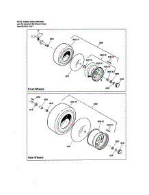 Wheels & Tires parts for Craftsman Front-Engine Lawn Tractor 107250040 from AppliancePartsPros.com
